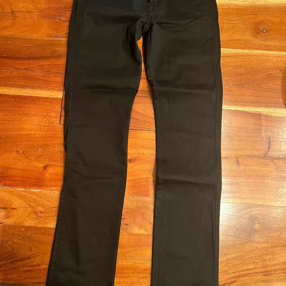 7 of all mankind kimmie black straight leg - Picture 3 of 6